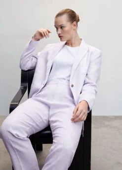 Pantalon Costume 100 % Lin -Mode Nouvelle Magasin 47087105 68 D4