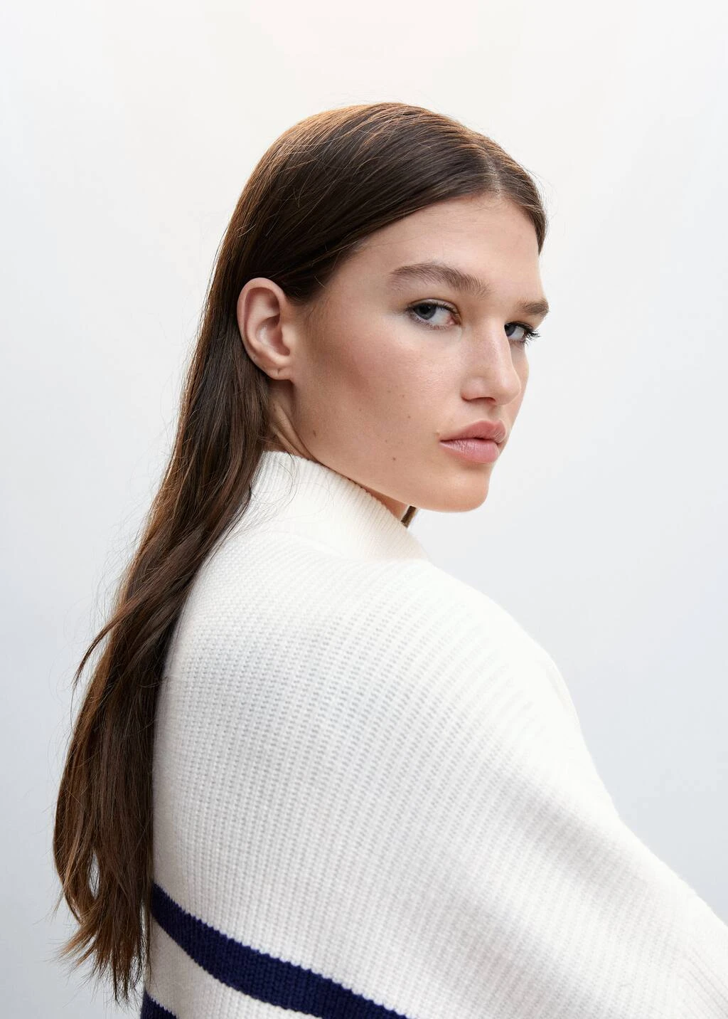 Pull-over Zippé Rayures 4 Pull-over Zippé Rayures – Image 4