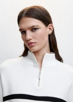 Pull-over Zippé Rayures 34 Pull-over Zippé Rayures -Mode Nouvelle Magasin 47091279 99 D1