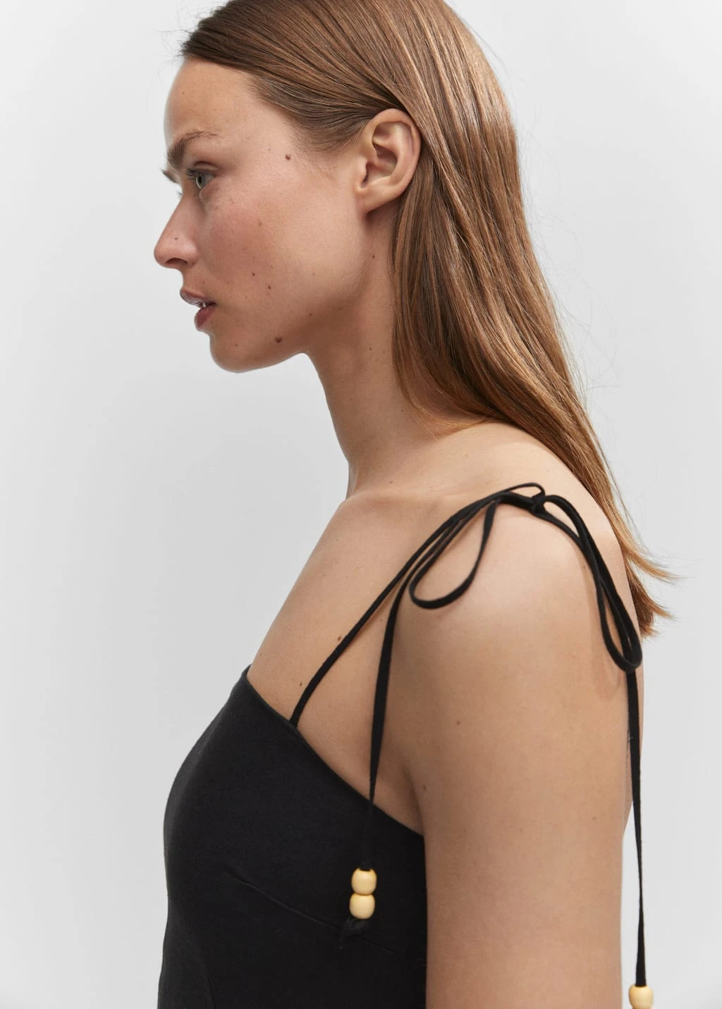 Robe Lin Détails Perles 4 Robe Lin Détails Perles – Image 4