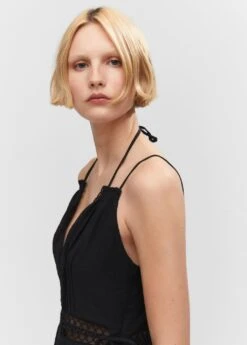 Robe Parties Ajourées Bretelles Doubles -Mode Nouvelle Magasin 57000271 99 D1