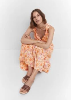 Robe Florale à Cordon -Mode Nouvelle Magasin 57000285 26 D2