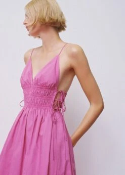 Robe Coton Nœuds Sur Les Côtés -Mode Nouvelle Magasin 57002892 85 D7