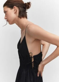 Robe Coton Nœuds Sur Les Côtés -Mode Nouvelle Magasin 57002892 99 D1