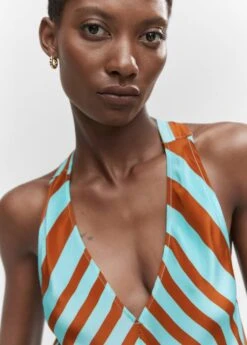 Robe Satinée Col V -Mode Nouvelle Magasin 57002894 46 D1