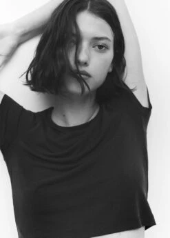 T-shirt Modal Crop -Mode Nouvelle Magasin 57004013 59 D1