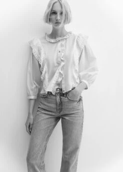 Blouse Volantée Dentelle -Mode Nouvelle Magasin 57005992 01 D2