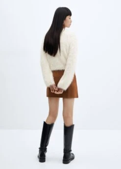 Pull-over Fausse Fourrure Col Rond -Mode Nouvelle Magasin 57007731 02 R