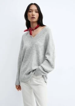 Pull-over Oversize Col V -Mode Nouvelle Magasin 57007751 91 D2