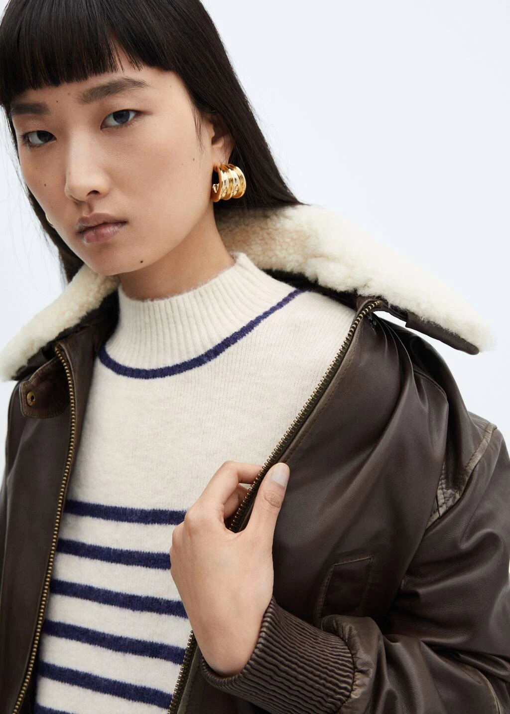 Pull-over Rayures Col Montant 10 Pull-over Rayures Col Montant – Image 10