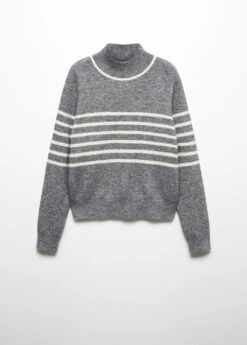 Pull-over Rayures Col Montant 18 Pull-over Rayures Col Montant -Mode Nouvelle Magasin 57007755 91 B