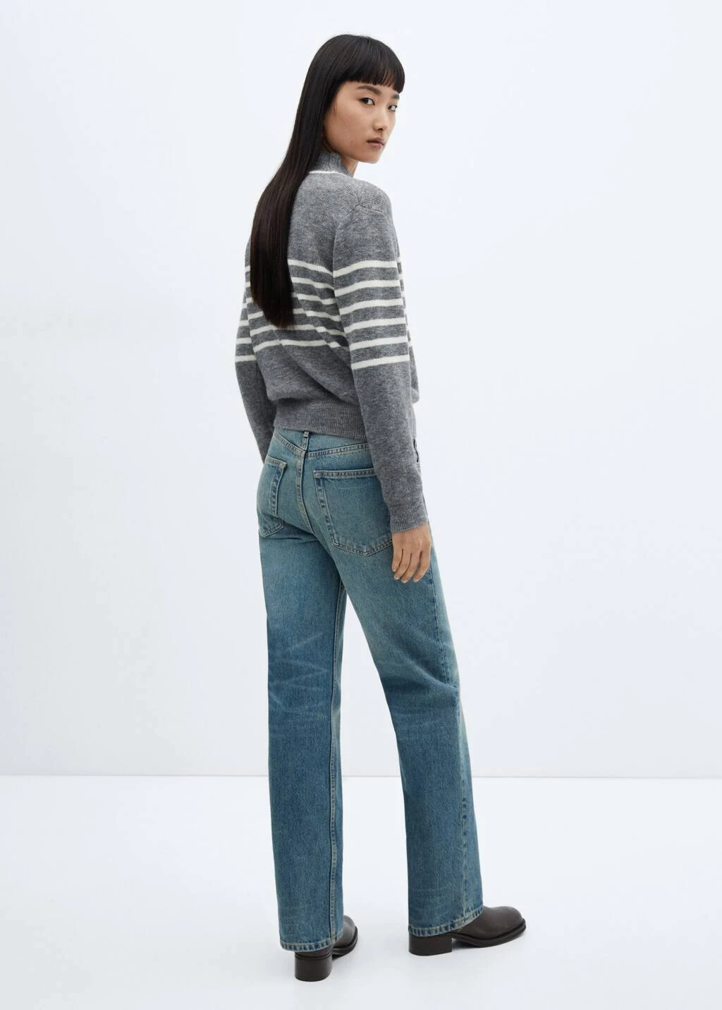 Pull-over Rayures Col Montant 3 Pull-over Rayures Col Montant – Image 3