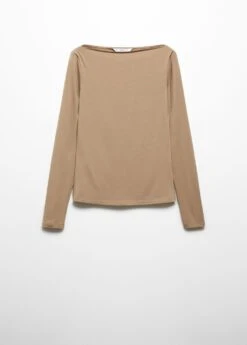 T-shirt Lyocell Col Bateau -Mode Nouvelle Magasin 57007912 35 B