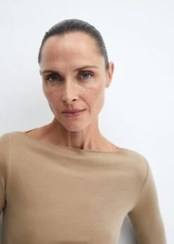 T-shirt Lyocell Col Bateau -Mode Nouvelle Magasin 57007912 35 D1