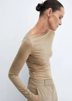 T-shirt Lyocell Col Bateau -Mode Nouvelle Magasin 57007912 35 D2