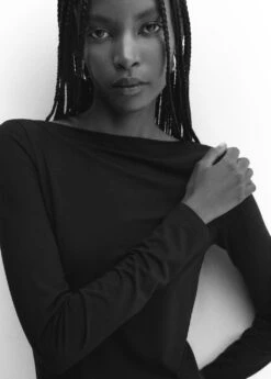 T-shirt Lyocell Col Bateau -Mode Nouvelle Magasin 57007912 99 D1