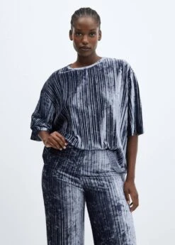 T-shirt Velours -Mode Nouvelle Magasin 57009102 52 D5