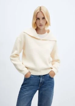 Pull-over Maille Col Revers