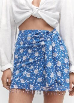 Minijupe Imprimée Perles -Mode Nouvelle Magasin 57010081 52 D1