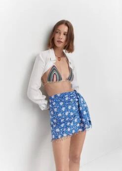 Minijupe Imprimée Perles -Mode Nouvelle Magasin 57010081 52 D2