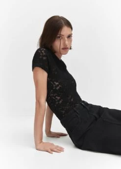 T-shirt Guipure -Mode Nouvelle Magasin 57010465 99 D2