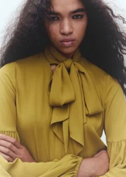 Blouse Lavallière Manches Bouffantes -Mode Nouvelle Magasin 57010726 36 D6