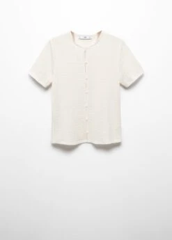 T-shirt Texturé Boutons -Mode Nouvelle Magasin 57012894 05 B