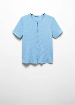 T-shirt Texturé Boutons -Mode Nouvelle Magasin 57012894 50 B