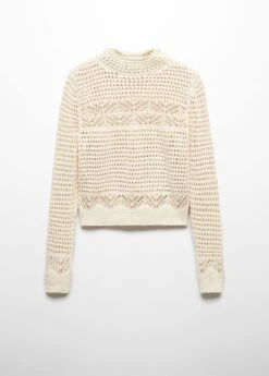 Pull-over Ajouré Col Montant -Mode Nouvelle Magasin 57013805 05 B