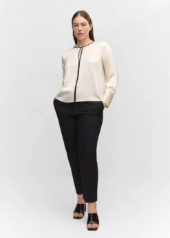 Chemisier Satiné Liserés Contrastants -Mode Nouvelle Magasin 57013813 05 D3