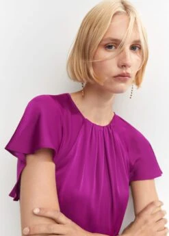 Robe Satinée à Détails Sur Le Dos -Mode Nouvelle Magasin 57014436 65 D1