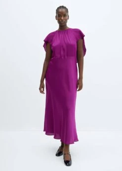 Robe Satinée à Détails Sur Le Dos -Mode Nouvelle Magasin 57014436 65 D3