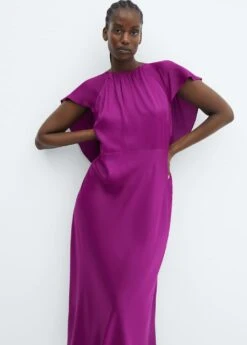 Robe Satinée à Détails Sur Le Dos -Mode Nouvelle Magasin 57014436 65 D5