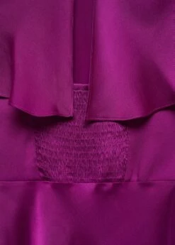 Robe Satinée à Détails Sur Le Dos -Mode Nouvelle Magasin 57014436 65 D8