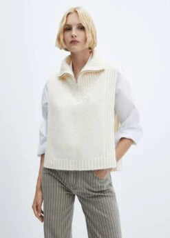 Gilet Ouvertures Col Zippé