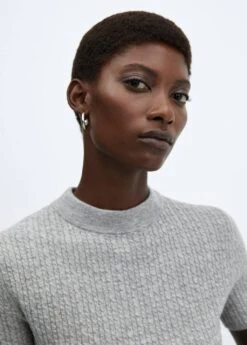 Pull-over Laine Torsades Manches Courtes -Mode Nouvelle Magasin 57015806 91 D1