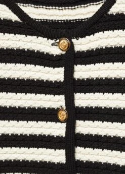 Cardigan Rayures Boutons Bijoux -Mode Nouvelle Magasin 57015812 02 D8