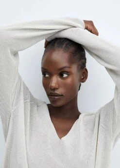 Pull-over Lurex Col V -Mode Nouvelle Magasin 57017727 PL D4