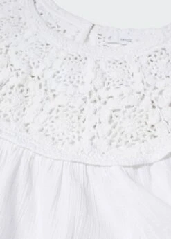 Blouse Empiècement Crochet -Mode Nouvelle Magasin 57020242 01 D8