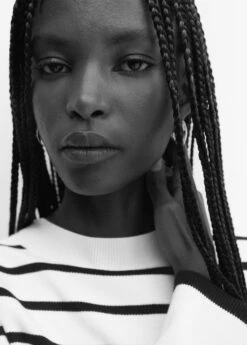 Pull-over Rayures Oversize -Mode Nouvelle Magasin 57020264 56 D1