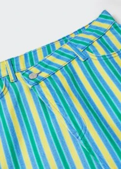 Minijupe Jean Rayures Multicolores -Mode Nouvelle Magasin 57020406 52 D8