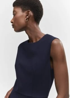 Robe Sans Manches Maille Point De Rome -Mode Nouvelle Magasin 57022886 69 D1