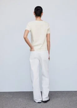 T-shirt Coton Détail Froncé -Mode Nouvelle Magasin 57022888 02 R