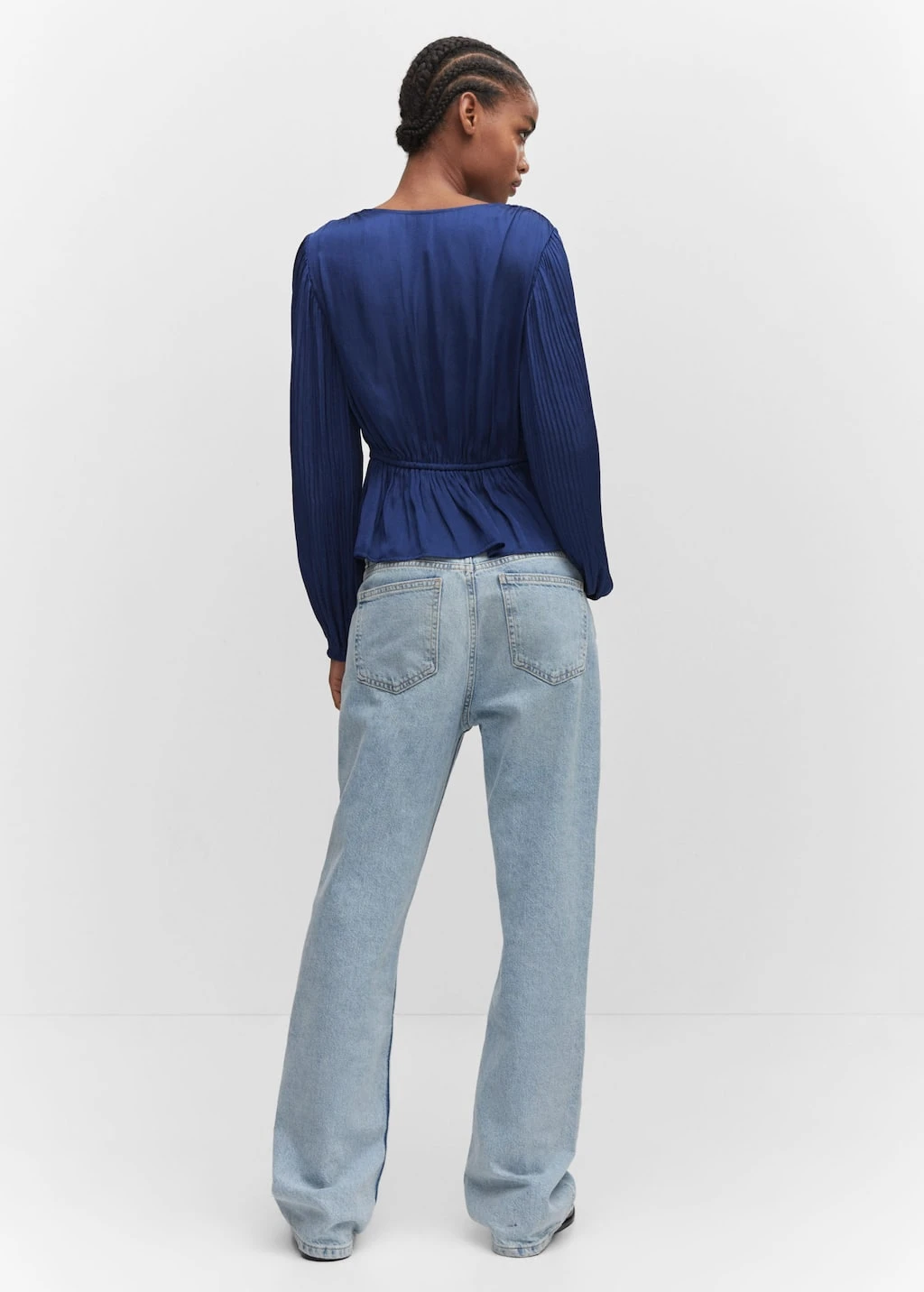 Blouse Cache-cœur Satinée 3 Blouse Cache-cœur Satinée – Image 3