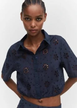 Chemise Brodée Crop -Mode Nouvelle Magasin 57025794 56 D1