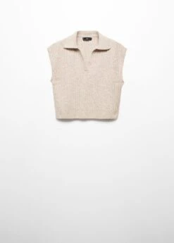 Gilet Maille Col Polo -Mode Nouvelle Magasin 57025796 06 B