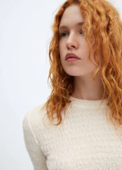 T-shirt Maille Froncée -Mode Nouvelle Magasin 57025811 02 D1