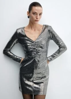 Robe Froncée Sequins
