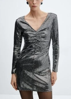 Robe Froncée Sequins -Mode Nouvelle Magasin 57029105 PL D6