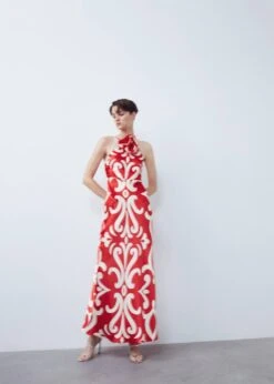 Robe Emmanchures Américaines Détail Fleur -Mode Nouvelle Magasin 57033822 70 D6